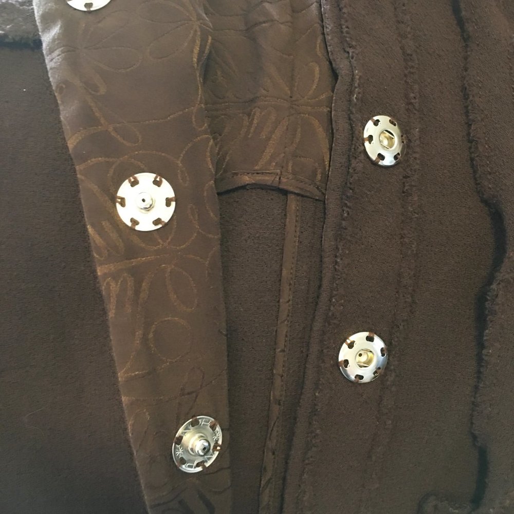 TULEH Brown Fringe Wool Blend Evening Jacket - Picture 14 of 16